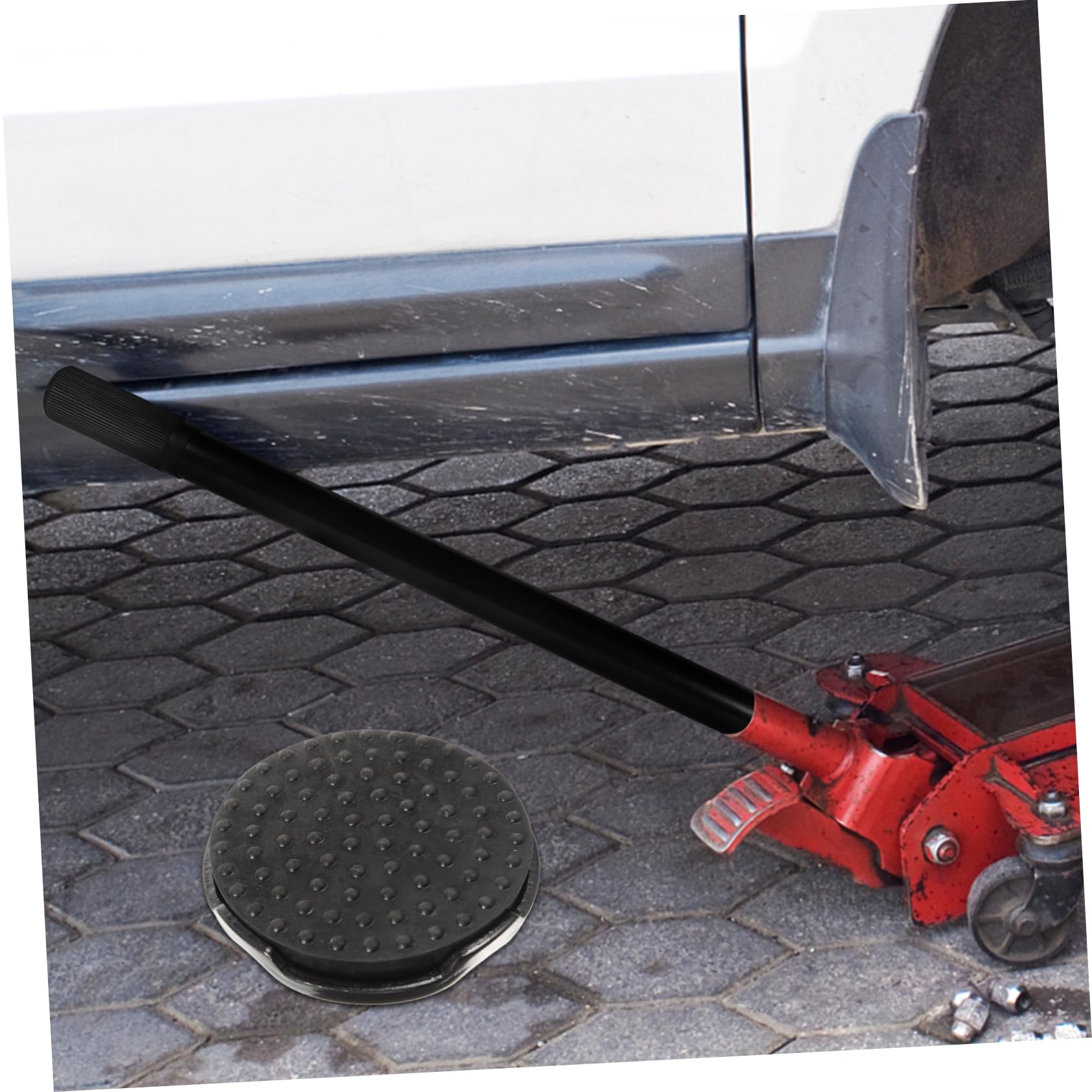 MOLUCKFU Hydraulic Jack Adapter Set Heavy Duty Jack Pad and Lifting Tray Steel Hydraulic Jack Foot Pad for Safe Vehicle Lifting Compatible with Floor and Bottle Jacks