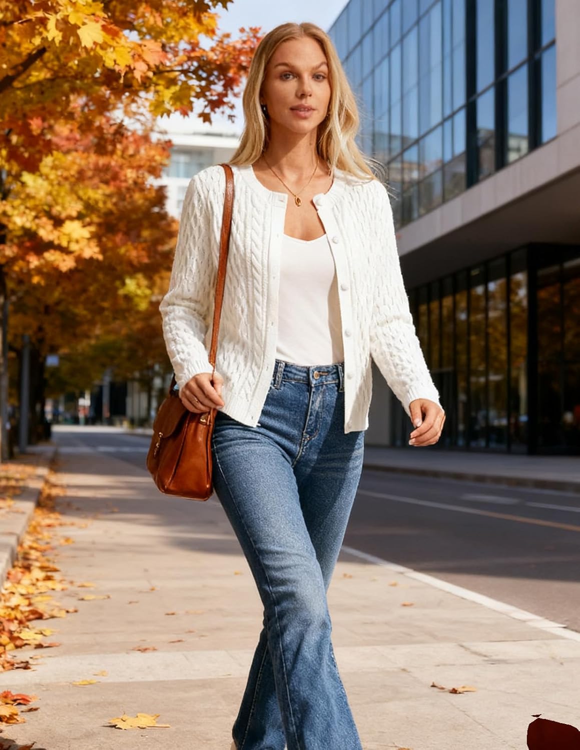 GRACE KARIN Womens Cable Knit Cardigan Sweaters, Button Down Cardigans 2026 Spring, Casual Long Sleeve Tops - Image 7