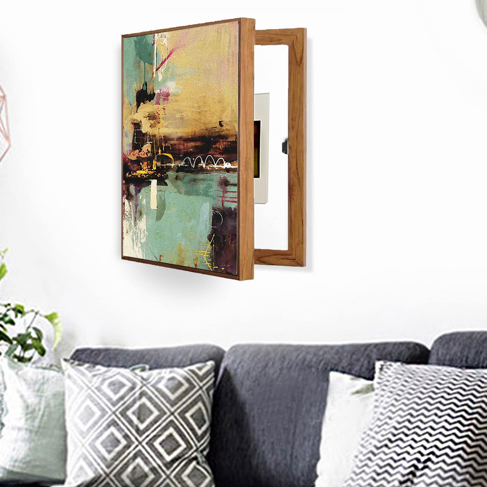 copertura del quadro elettrico, Copertura for scatola elettrica Nascondi bancone Copertura decorativa moderna Scatola elettrica Contatori for scatola Copertura Decorazione Nascondi dipintig,Legno (Co