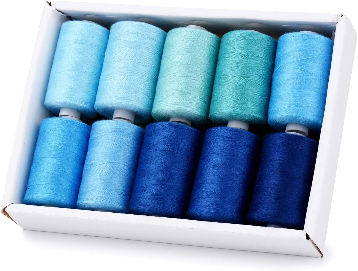 Sewing Thread - 10 Color Sets, 1000 Yards Per Spool, 40S/2 Polyester for Sewing, Embroidery & Hand Sewing