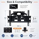 PROSAC Full Motion TV Wall Mount Bracket for 23–55 Inch LED/LCD/Plasma TVs | Heavy Duty Swivel Tilt TV Stand Holder | VESA 100x100 to 400x400 mm Compatible | with Mounting Kit gallery image