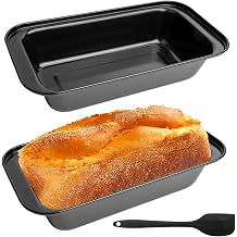 2 Pcs Loaf Bread Pans for Homemade Breads, 2 LB Nonstick Loaf Baking Pans, Carbon Steel for Cakes Sandwich Toast Brownies Sourdough Bread Pan Baking Supplies, with Dough Scraper