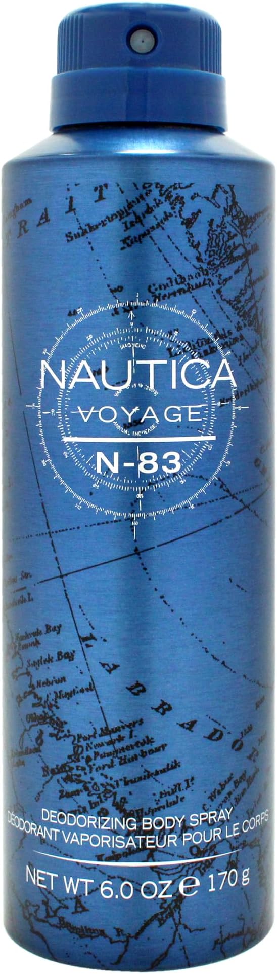 Voyage N-83 Deo Body Spray 6 fl oz (Pack of 1), Notes of Spicy Mint, Cardamom, and Musk, Men's Fragrance, Long Lasting, Everyday Fragrance