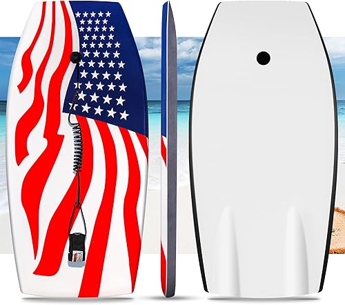 Paquete de 2 tablas de bodyboard ligeras, 333742 pulgadas para playa con correa de muñeca, núcleo de EPS cómodo, cubierta XPE, tabla de surf de HDPE