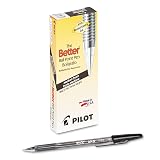PILOT The Better Ball Point Stick Pens, Medium Point, Black Ink, 12-Pack – view 1