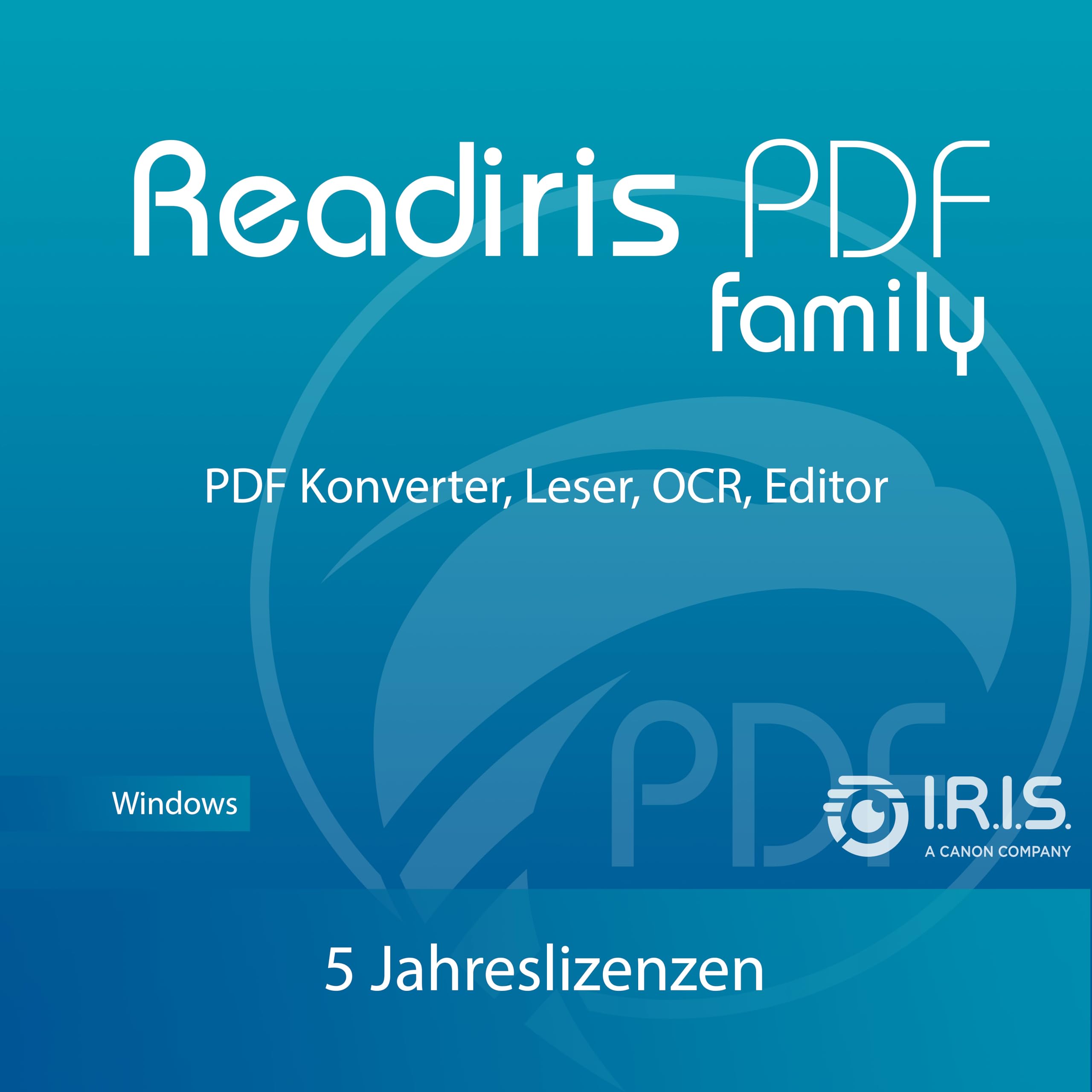 Readiris PDF Family office 365 : Professioneller software PDF Editor | 1 Jahr | 5 users | inkl. OCR Modul - PDFs bearbeiten, erstellen, konvertieren, schützen, für Windows