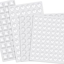 SEPGLITTER Pack of 206 Self-Adhesive Elastic Buffer Door Buffer Transparent Stop Damper Rubber Buffer Protective Buffer Large Size Furniture Sound Impact Damping for Doors Cabinets Keyboard