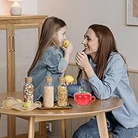 Vista 9 de Cabilock Tazas de café de cerámica, tazas de café de cerámica, taza de desayuno con forma de cerámica para postre con tapa de asa, taza de cereales