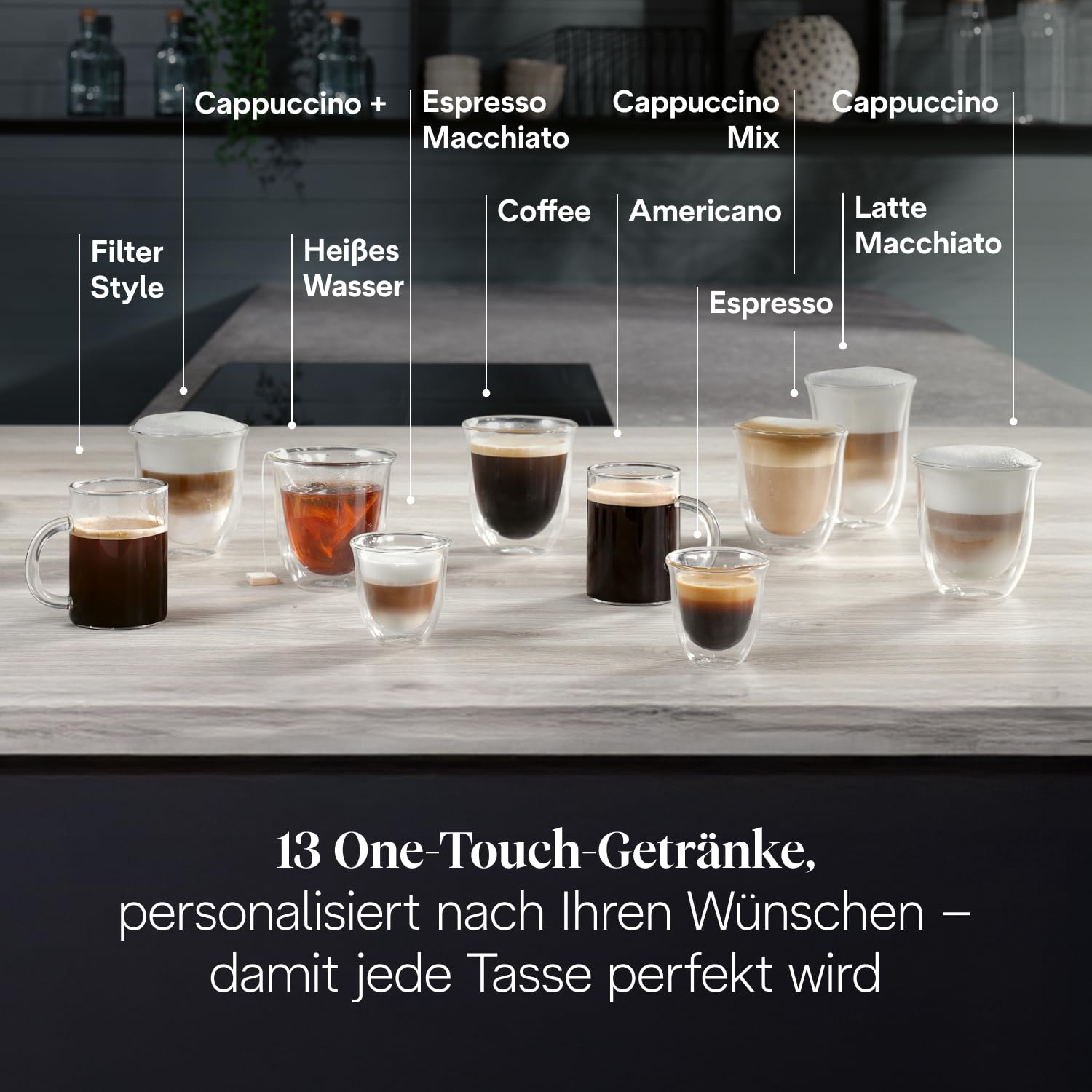 De’Longhi Magnifica Evo Next Kaffeevollautomat mit LatteCrema, 13 One-Touch-Getränke, Touch-Display, Titan ECAM312.80.TB