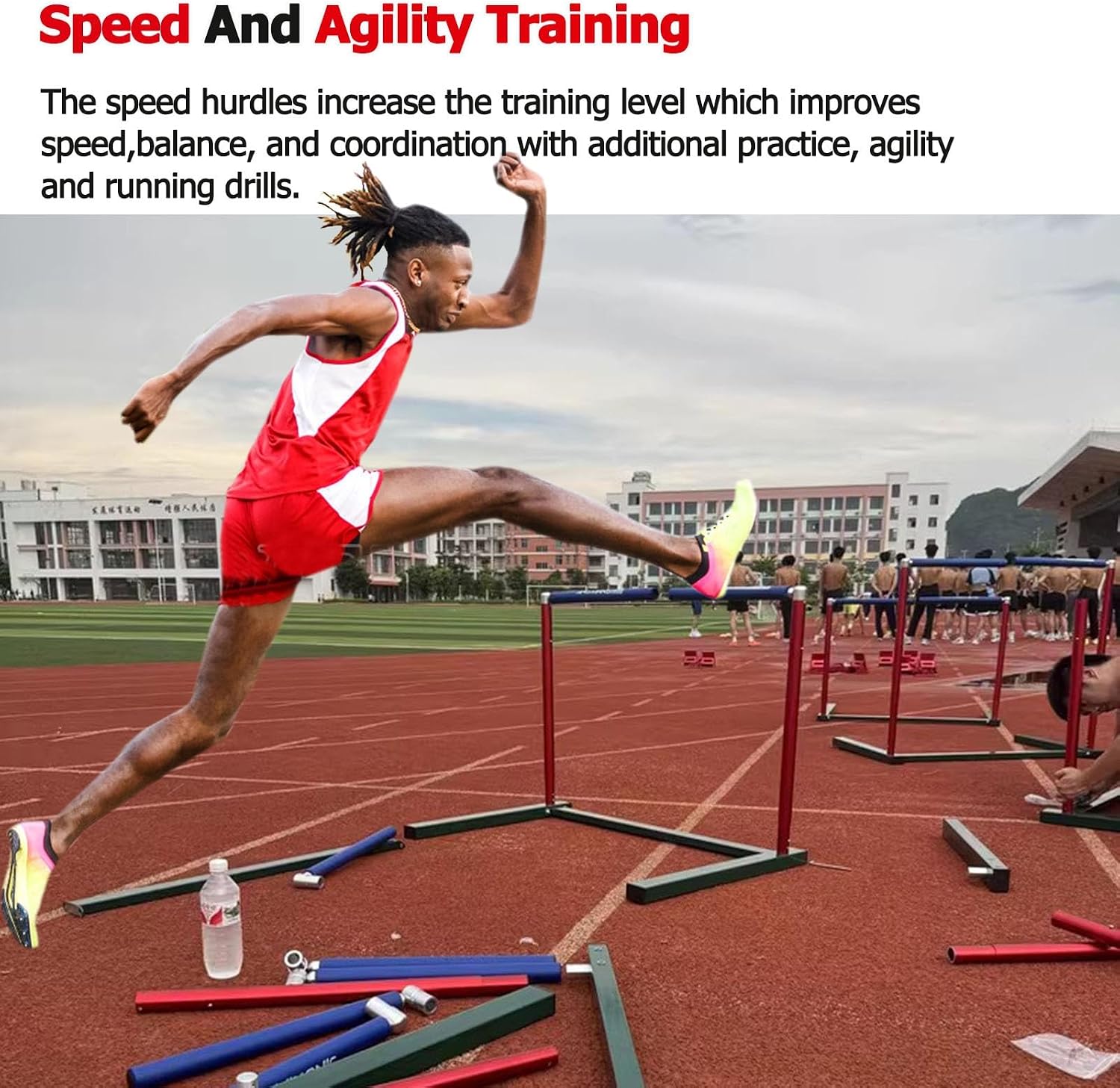 YXXSDP Professional Speed Agility Hurdles, Adjustable Height Track and Field Equipment for Agility Obstacle Training, PE Class Fitness Group Multi-Sports Track Hurdles