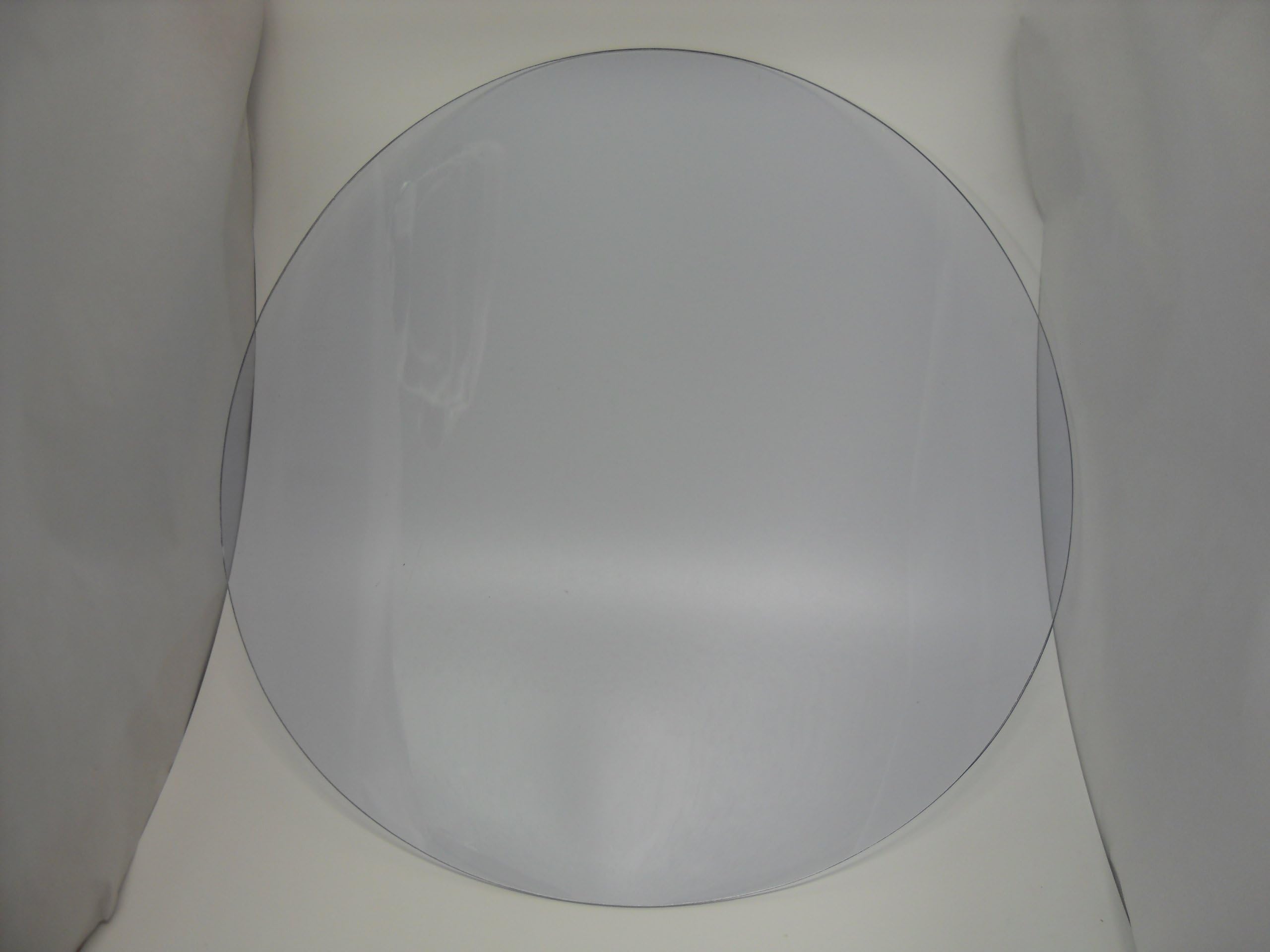 Clear Circular Plastic Sheet 23"Dia 0.060" th w/Protective Film DIY Shield Protection Barrier Sneeze Guard