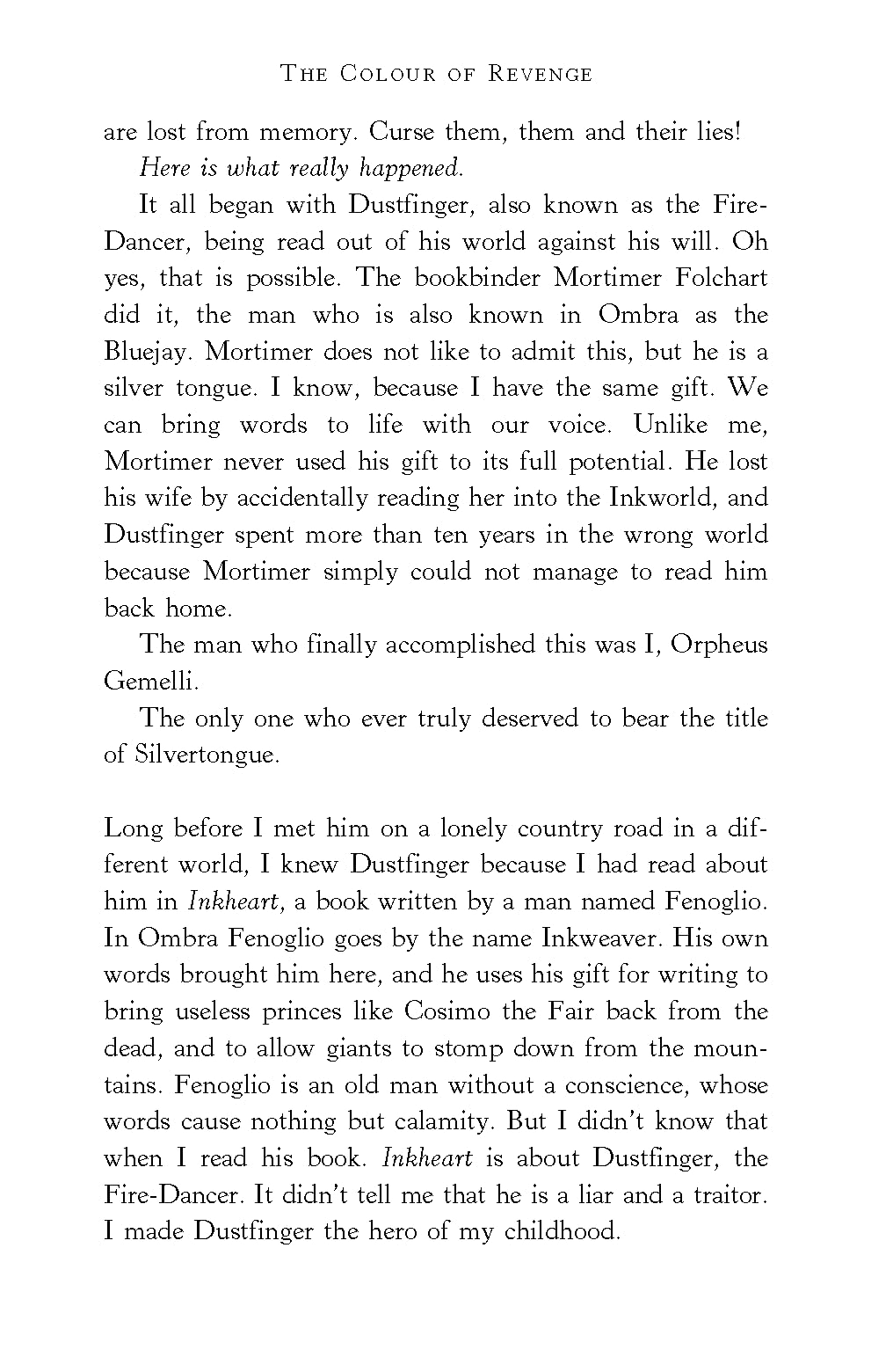 Inkworld: The Color of Revenge (The Inkheart Series, Book #4): Paperback