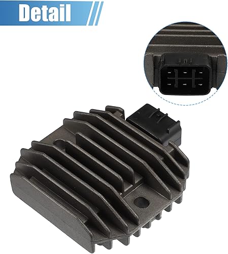 Miniatura 5 de X AUTOHAUX 5GT-81960-00-00 5BN-81960-00-00 Rectificador de voltaje de motocicleta para Yamaha BIG BEAR 400 2WD 4WD 2002-2012 Gris