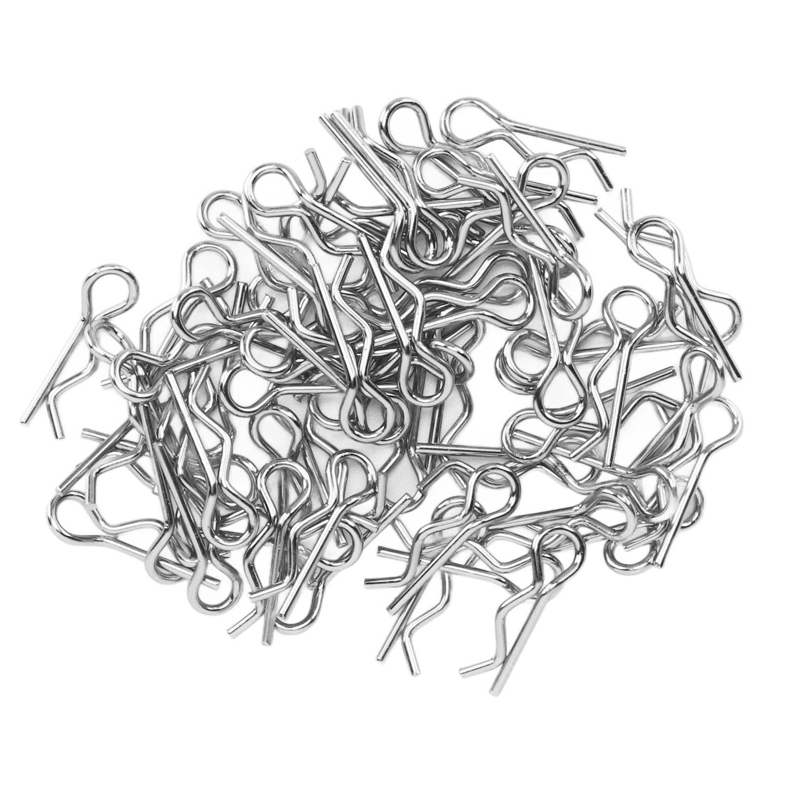 60PCS RC Car Body Clips for /16 & /18 RC, Easy Inst &, N Fasteners (Black) (Silver)