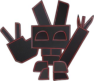 【RUIYA】日産ルークス 40系 B44A B45A B47A B48A 専用 滑り止めマット ルークス インテリア ドアポケット ラバー ゴムマット ラバープレート 滑り止め 傷防止 ノンスリップ 防音 キズ防止 貼り付け簡単 ルークス アクセサリー カスタムパーツ 車種専用 レッド