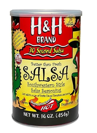 30 Second Salsa Seasoning Mix - Hot, 16-oz. Can Makes 26, 15-oz. Batches of Salsa, 1.15-Each