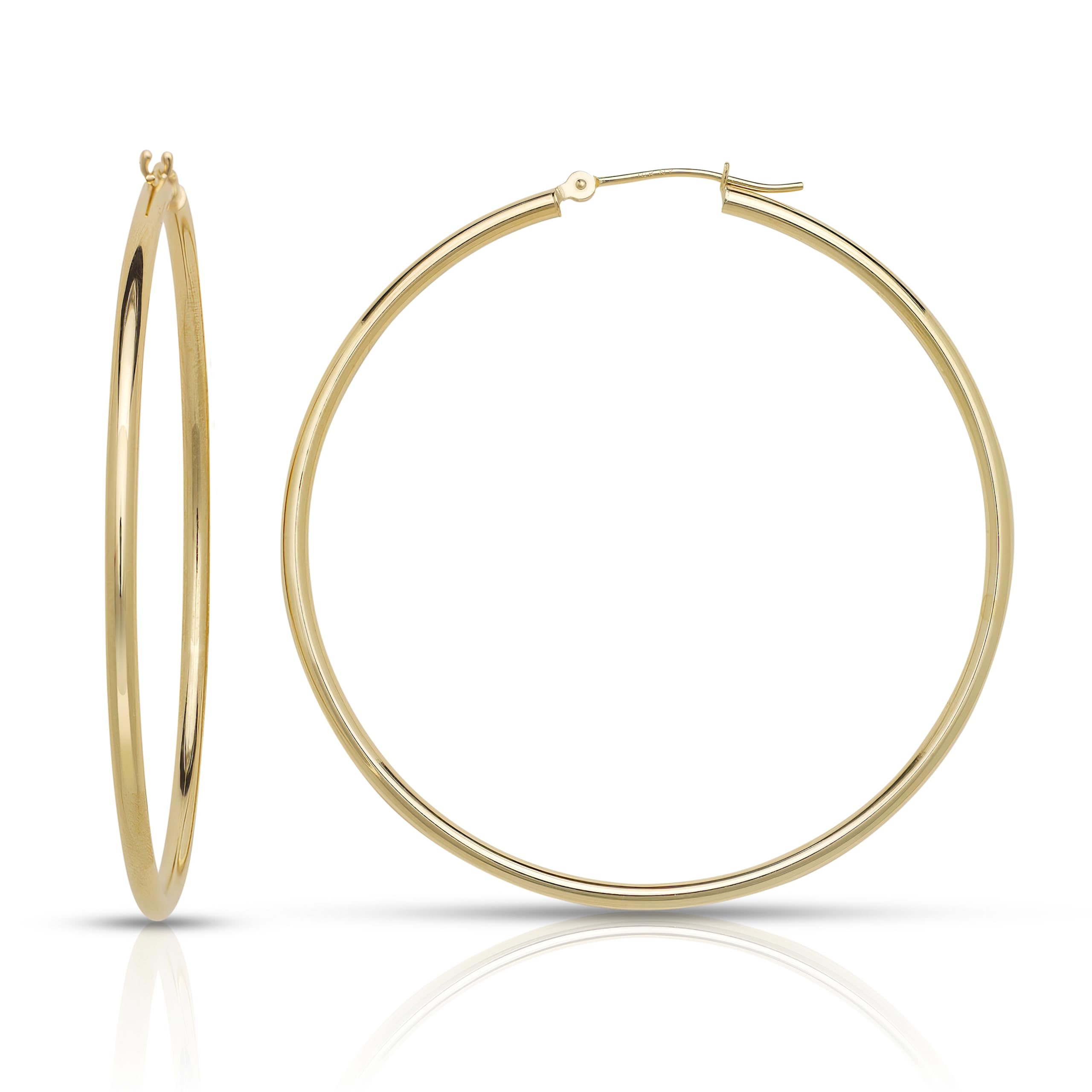 Olivia's Collection 14k Yellow Gold Bright Polished Hoop Earrings
