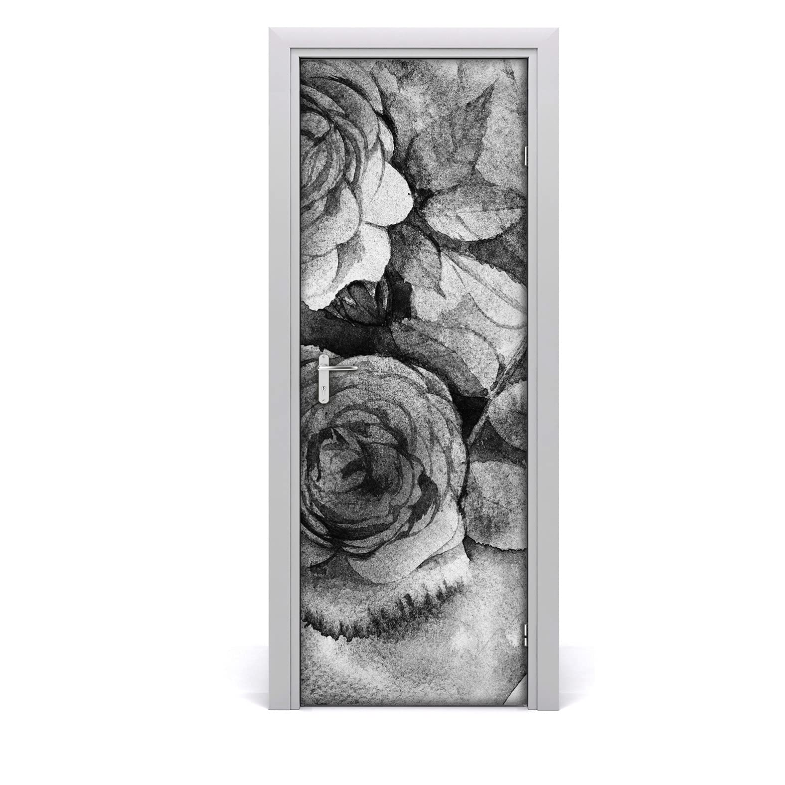 Papier peint sur la porte auto-adhésif et imperméable bouquet de roses