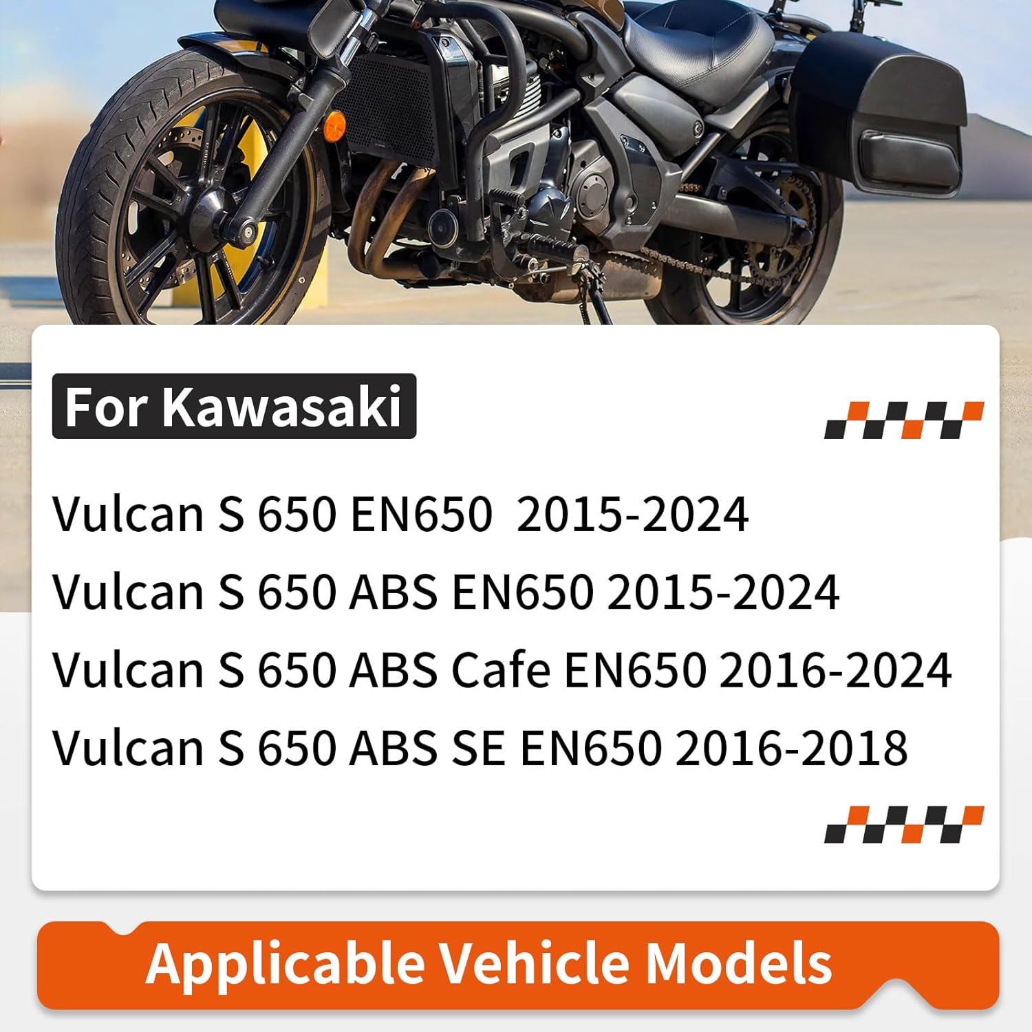 Left & Right Passenger Foot Peg Brackets Kit For Kawasaki Vulcan S 650 ABS EN650 2015-2025 99994-0570