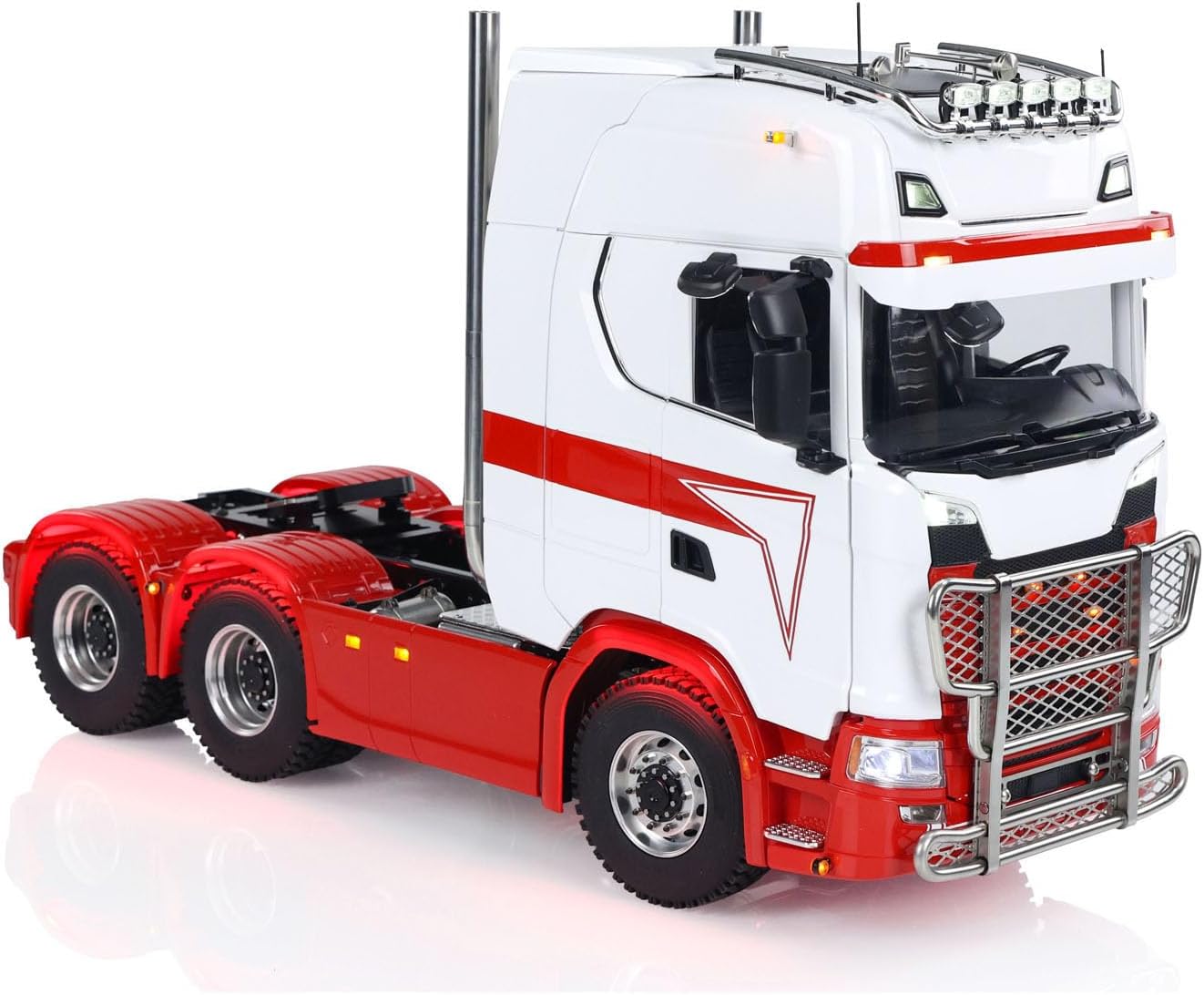 1/14 6x6 Metal Chassis RC Remote Control Tractor Trcuk ST8 Radio 2-Speed Smoking Unit Light Sound System Hobby Grade Model