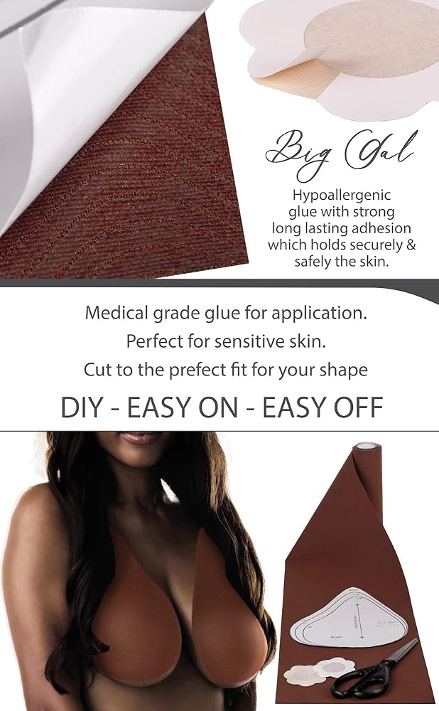 Buy Adhesive Bra, Breast Lift Tape Silicone Push Up Nippleless Covers