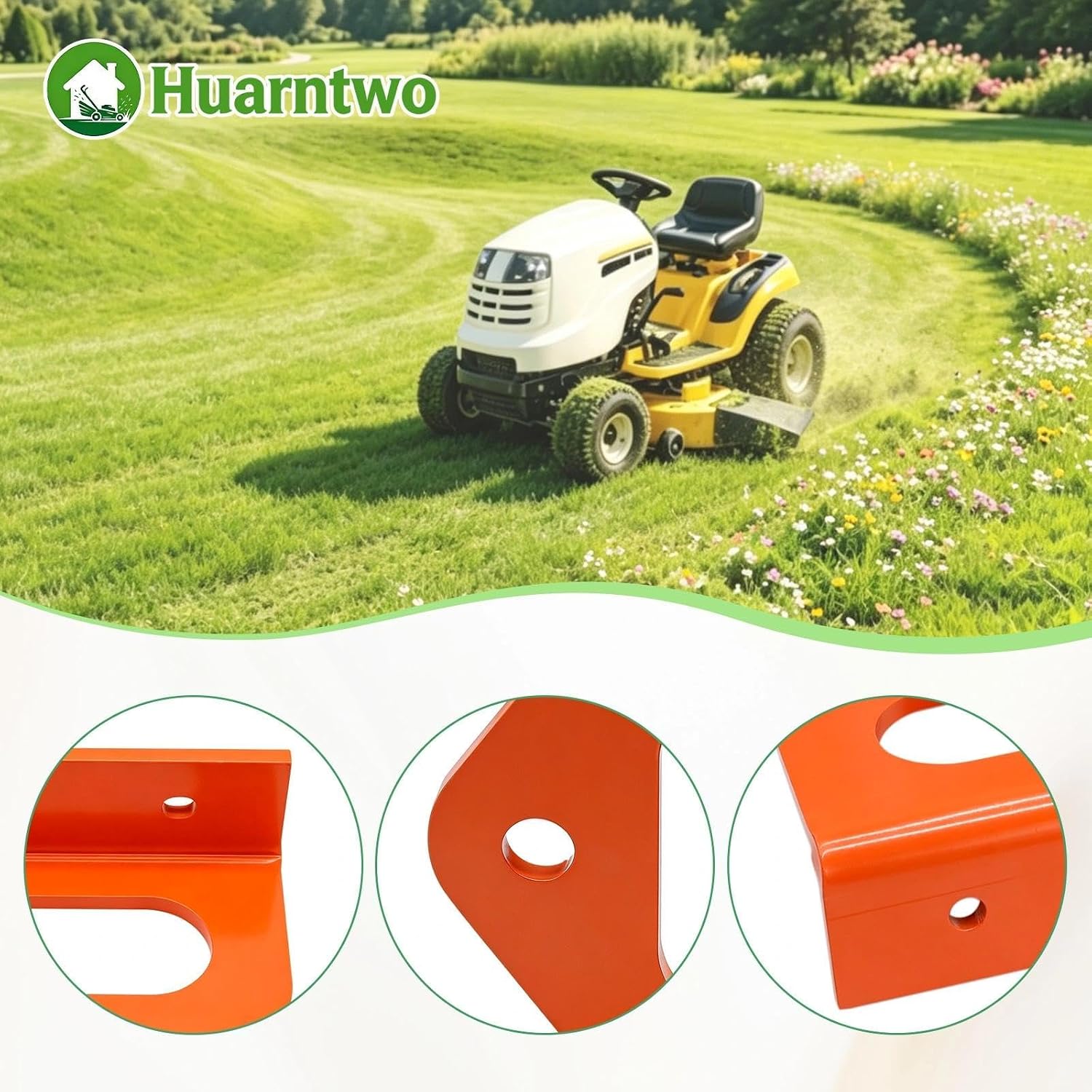 Universal Zero Turn Mower Trailer Hitch 2.5" Center Orange