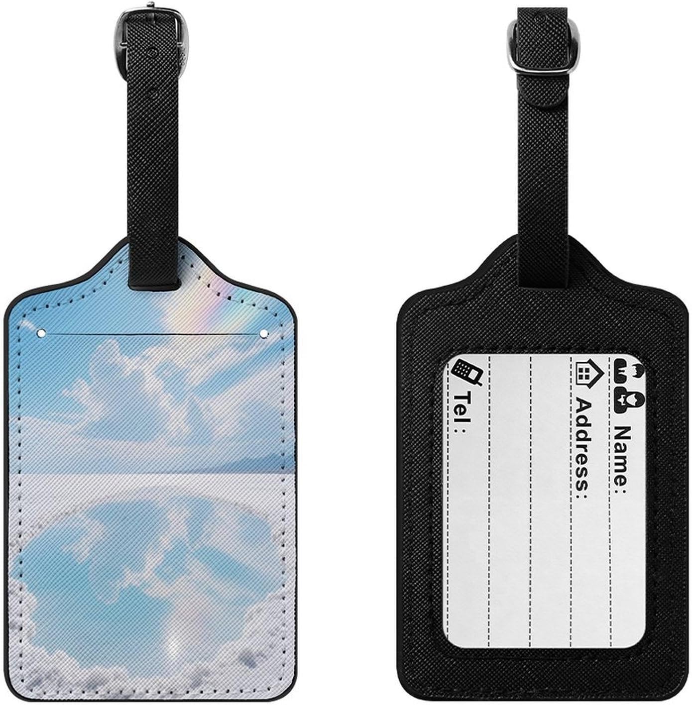 Salt Lake Mirror Sky PU Leather Luggage Tag for Suitcases image 3