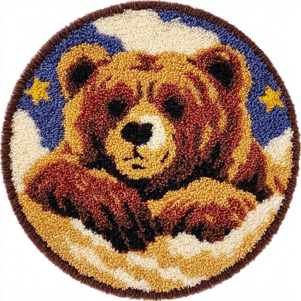 AMBATTERY Latch Hook Rug Kit Latch Hook Kits for Adults,Animal Bear
