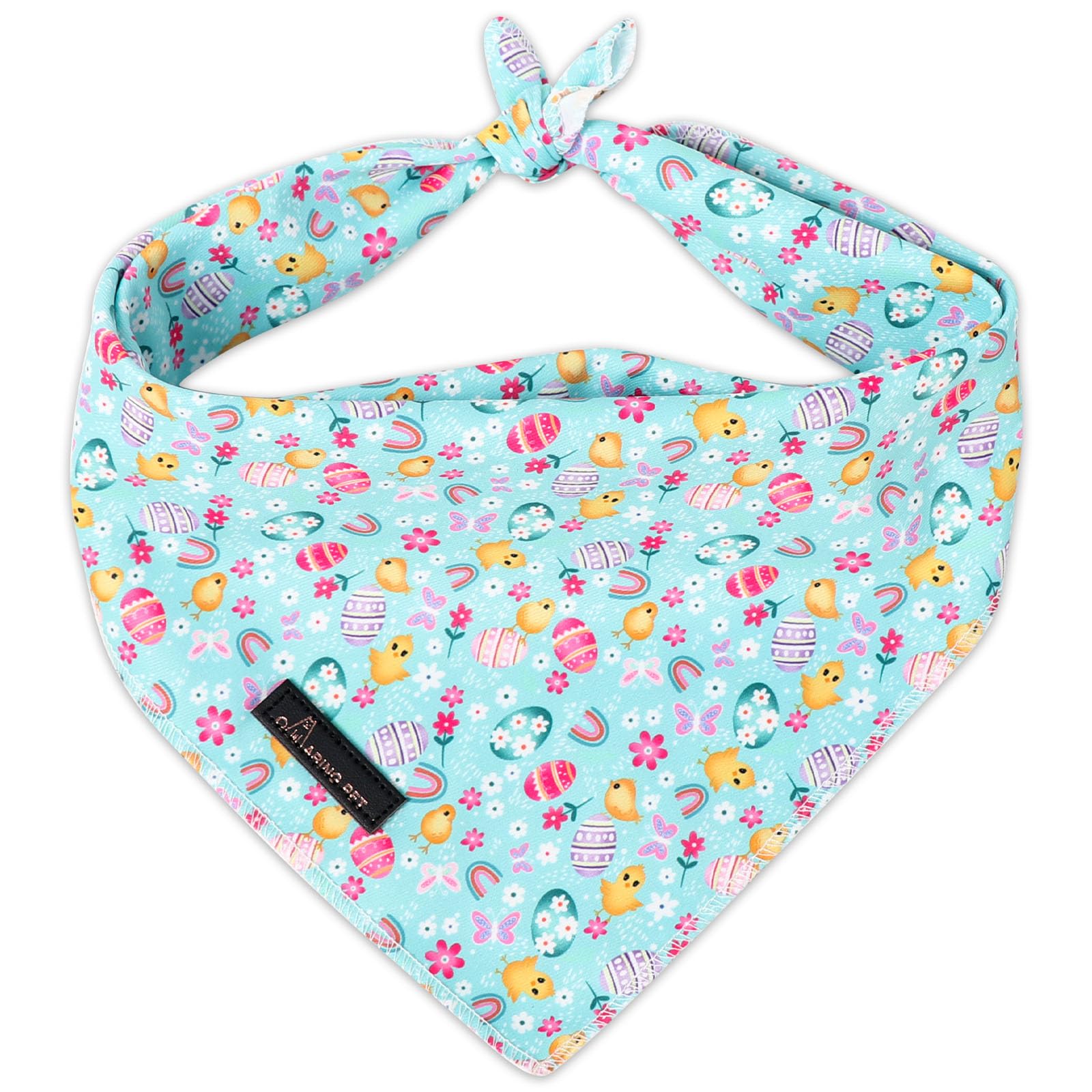 ARING PET Easter Dog Bandanas, Green Chick Eggs Pet Bandana Scarf Triangle Bibs for Puppy Small Medium Large Boy Girl Dogs Cats-L