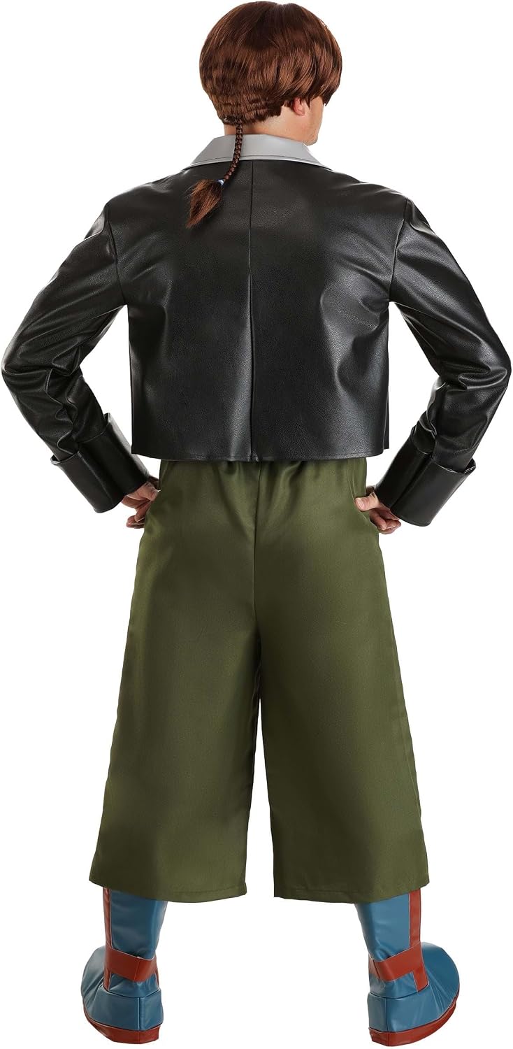 Mens Space Costume with Leather Jacket for Adult Adventurers, Sci Fi Themed Interstellar Outfit Performance Wear