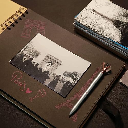 Miniatura 6 de EVNEED Álbum de fotos de 11.5 x 8.5 pulgadas, libro de invitados de boda, aniversario, álbum de recortes, álbum de fotos de boda con kit de