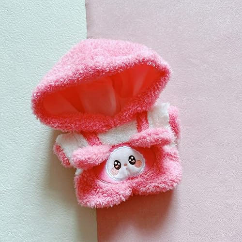 Miniatura 2 de CALEMBOU Ropa de muñeca de peluche, ropa suave de animales de peluche, sudadera con capucha de animales lindos para muñecas suaves de 8 pulgadas