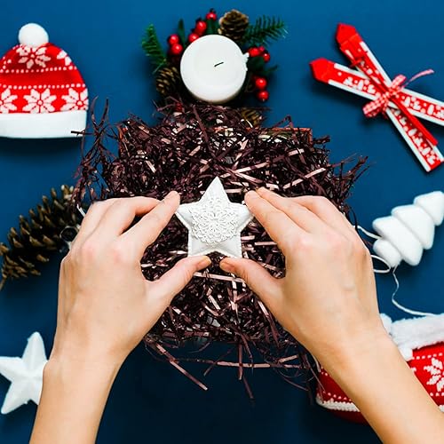 Miniatura 3 de Triturado de papel de relleno de cesta de 3.53 onzas, película iridiscente brillante, cesta de PP para triturar y hebras, relleno de hierba