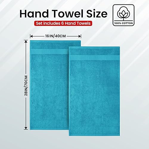 Miniatura 121 de Infinitee Xclusives Juego de 4 toallas de baño blancas de alta calidad para baño (27 x 54 pulgadas), toallas de baño 100% algodón hilado en anillo