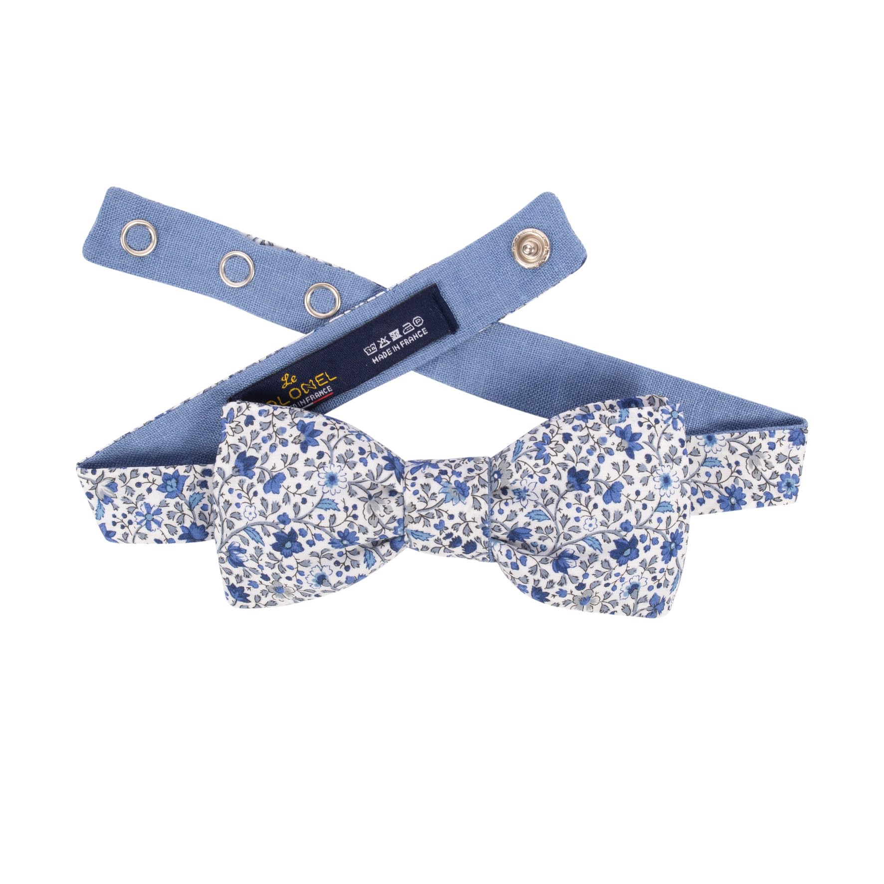 Noeud papillon Liberty Camille bleu outremer - Made in France