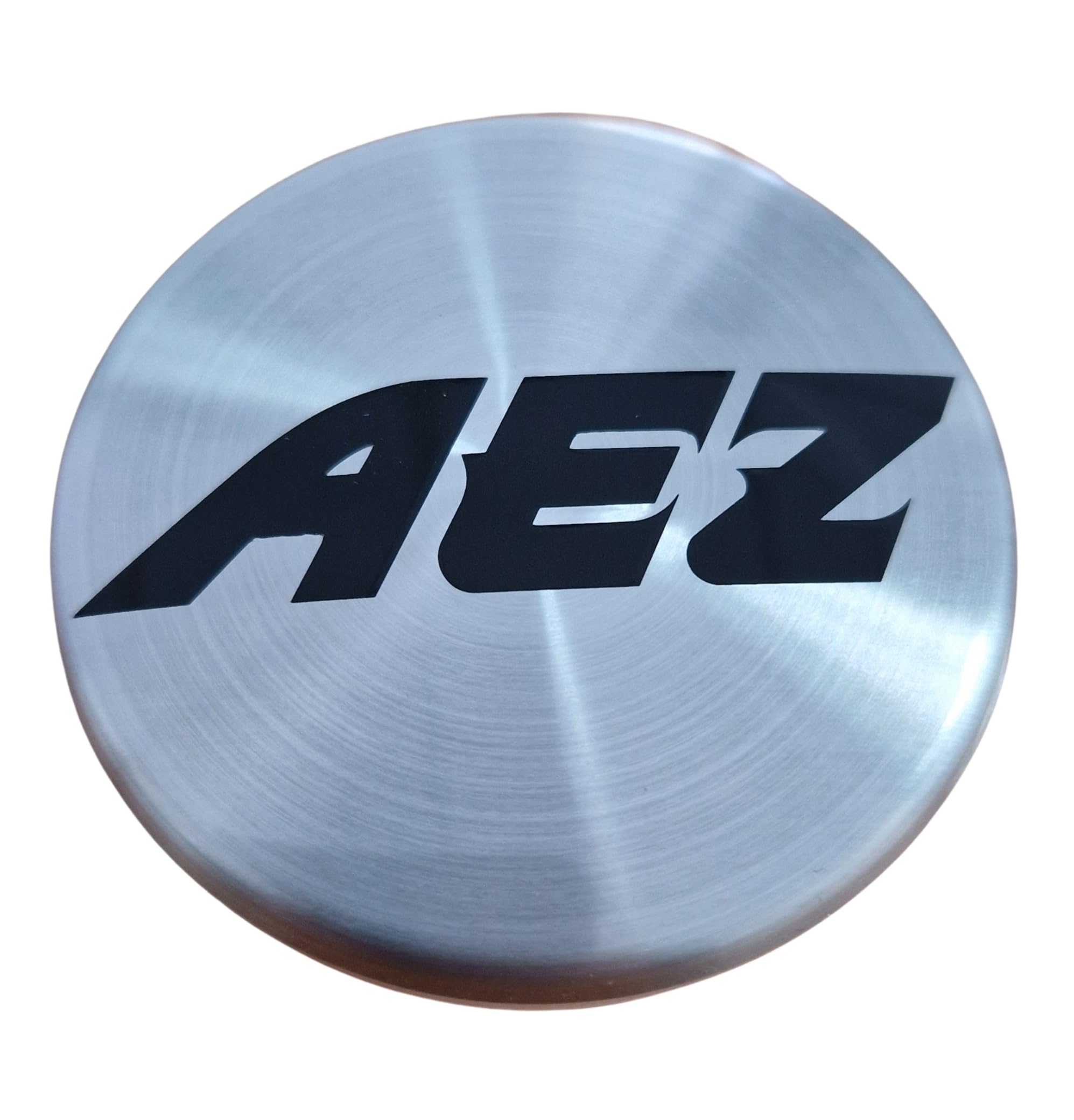 4X AEZ Nabendeckel 60 mm / 56 mm (AZA), Felgendeckel Nabenkappe Radnabenkappe N07, Silber Alu Gebürstet, Original Felgenkappe