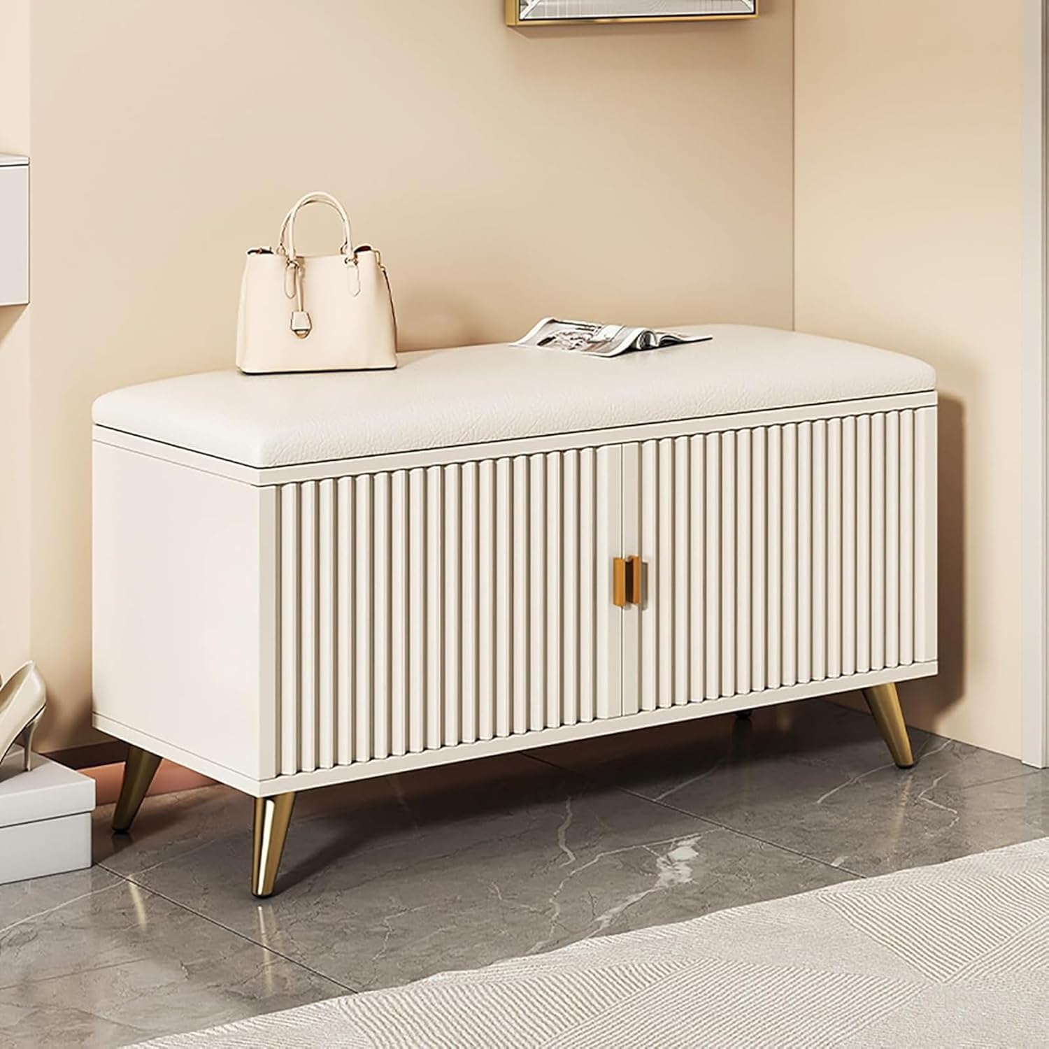 Banc de rangement à chaussures moderne pour en finir avec le désordre