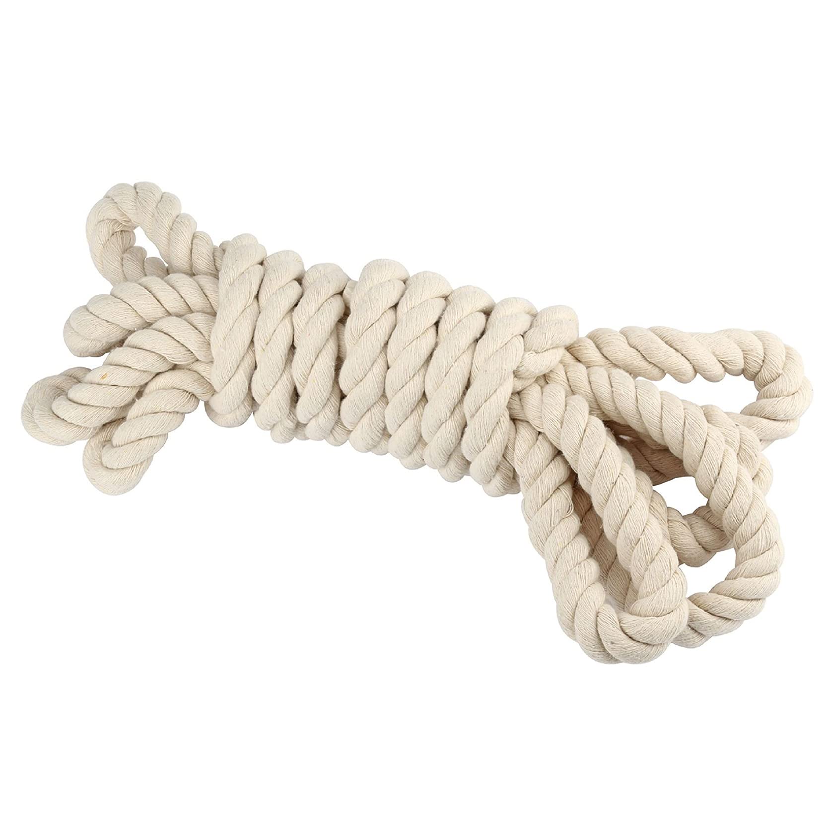 ZNKZJ Cuerda de algodón con cordón de macramé 328 pies,Cuerda de macramé, cordón de algodón Natural Suave Trenzado de 3 Hilos ，Cadena de macramé para Crafts, Colgantes de Pared,Beige-18mm