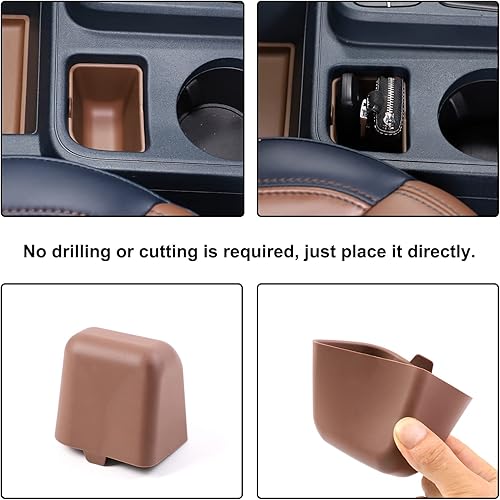 Miniatura 4 de Soporte para tazas de automóvil, almohadilla de ranura de almacenamiento trasera compatible con Ford Maverick 2022-2024, soporte para tazas de