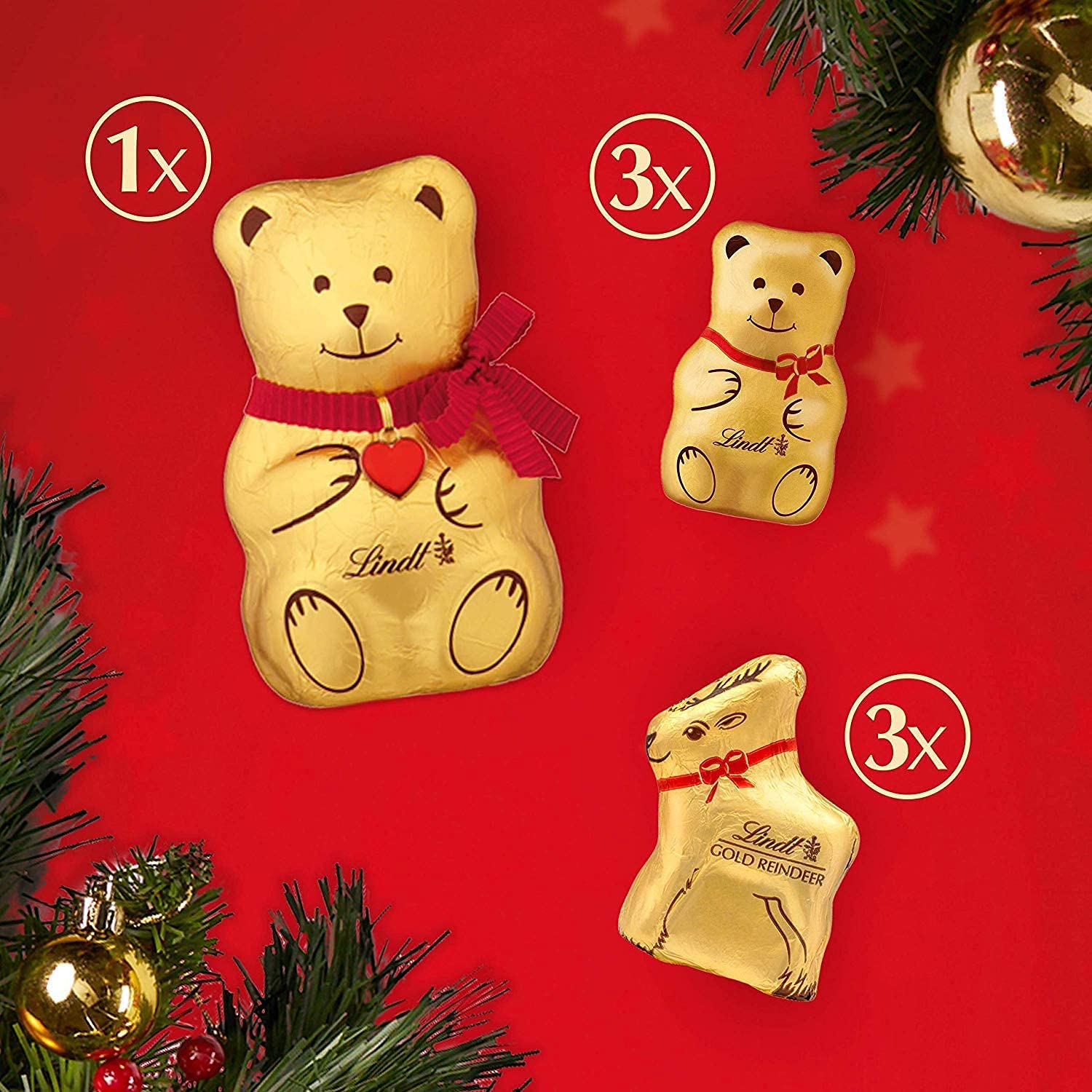 Lindt Bear Calendario dell'Avvento 250g - Confezione da 2
