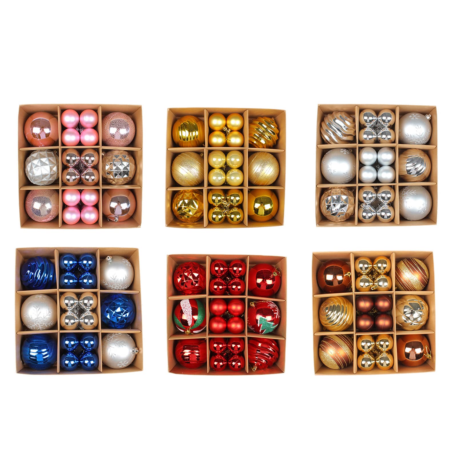 Weihnachtskugel Ornament, 30 Stück/Box, hängende Kugelkugeln, Weihnachtsbaum Hängeornamente für Weihnachten, Urlaub, Hochzeit, Zuhause, rote Kugeln aus Kunststoff
