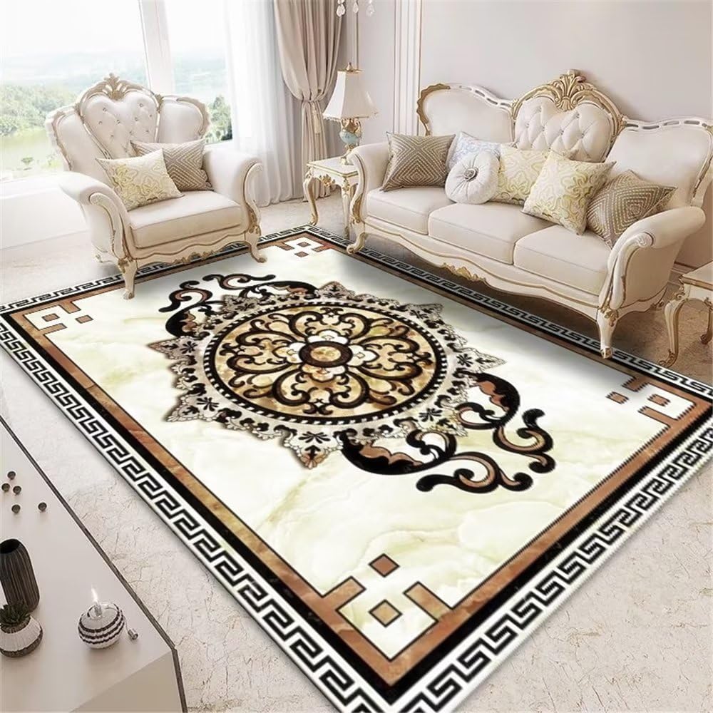 Tapis de sol gris motif marbre pour rajeunir une chambre à coucher