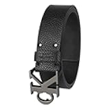 Men’s CK Monogram Cut Out Buckle Belt – Casual Belt for Jeans & Everyday Wear