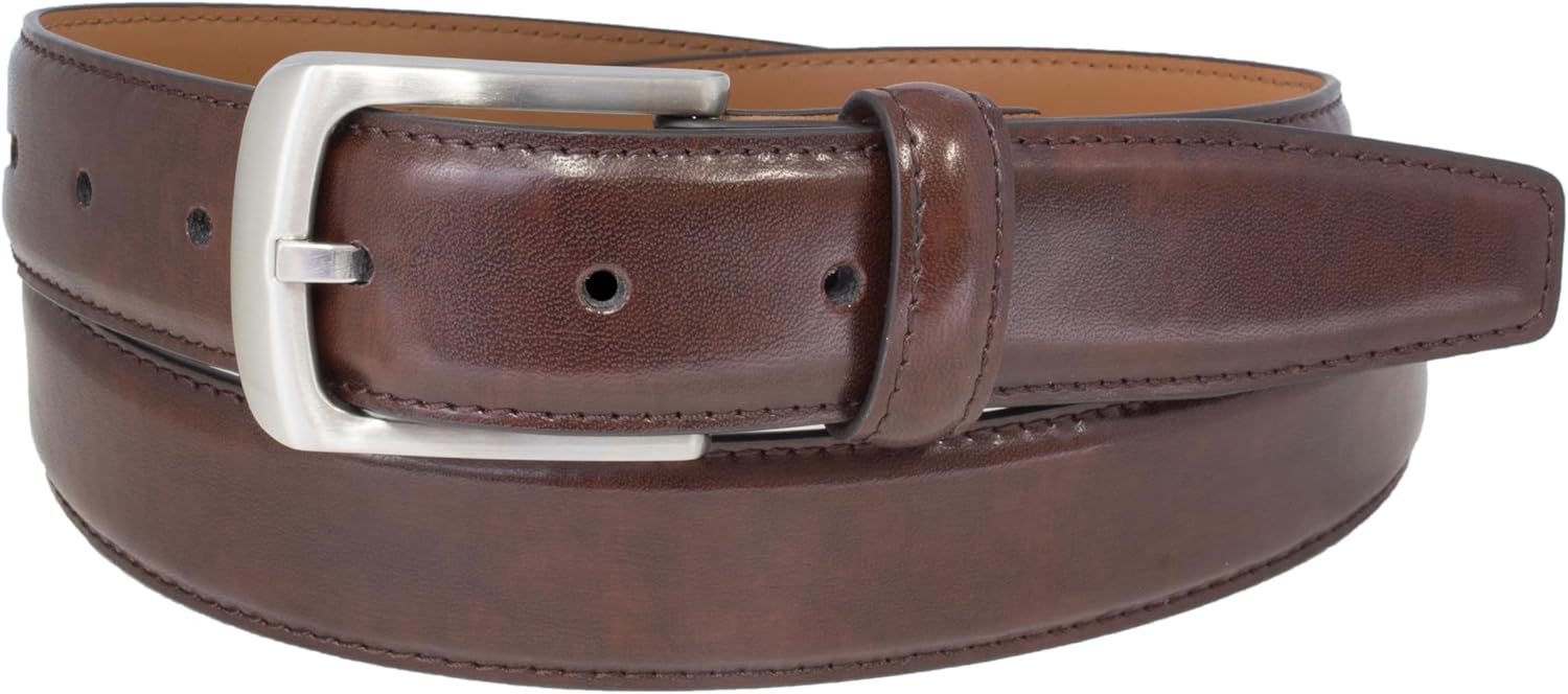 Vince Camuto Belts Men | Belt with Edge Stitch Detailing and a Nickle Finish Belt Buckle - Image 2