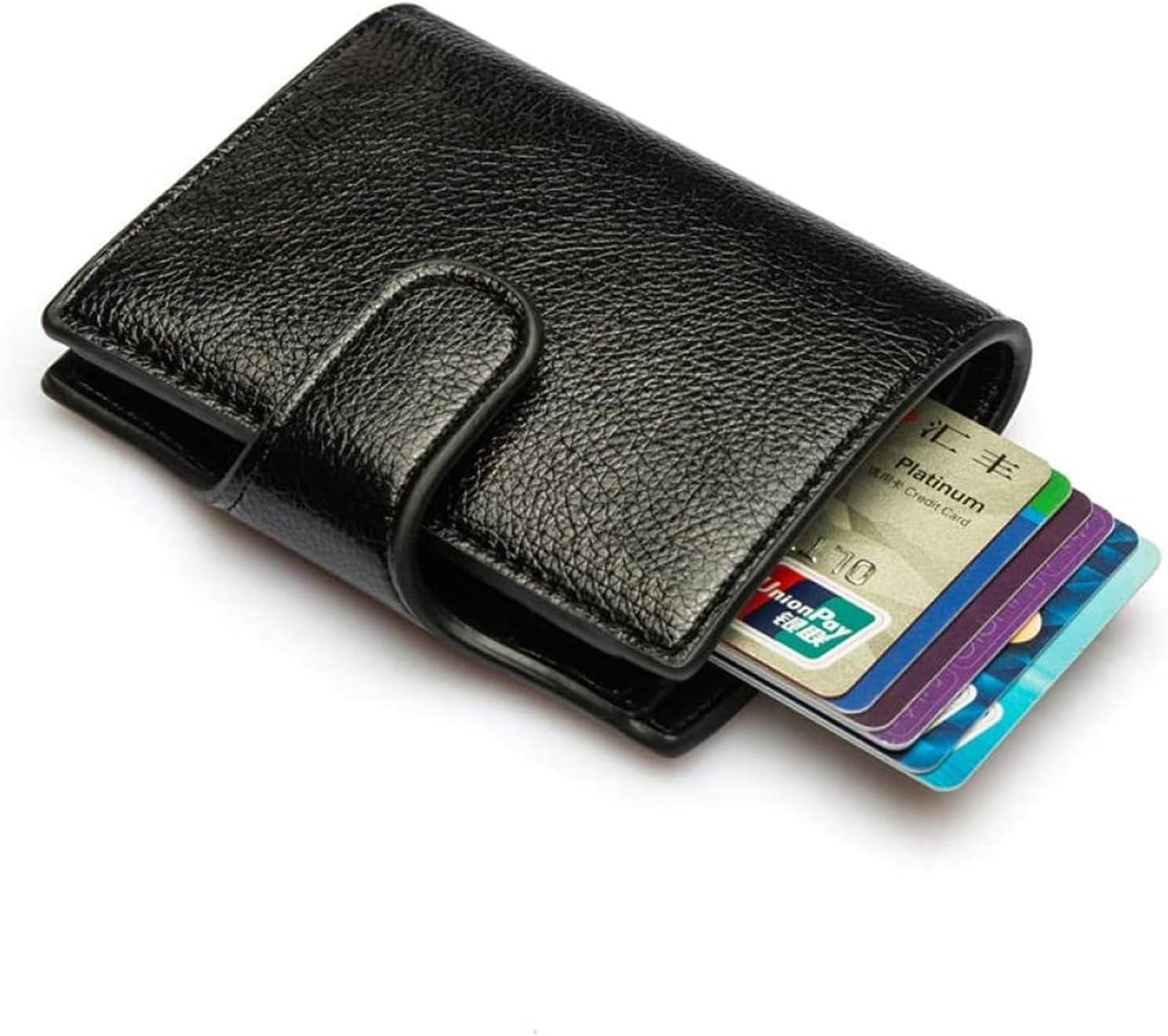 Wallet Women Small Unisex Vintage Solid Money Bag Leather Men Card Holder Smart Slim Ladies Card Case wallet(YM0008 Red)