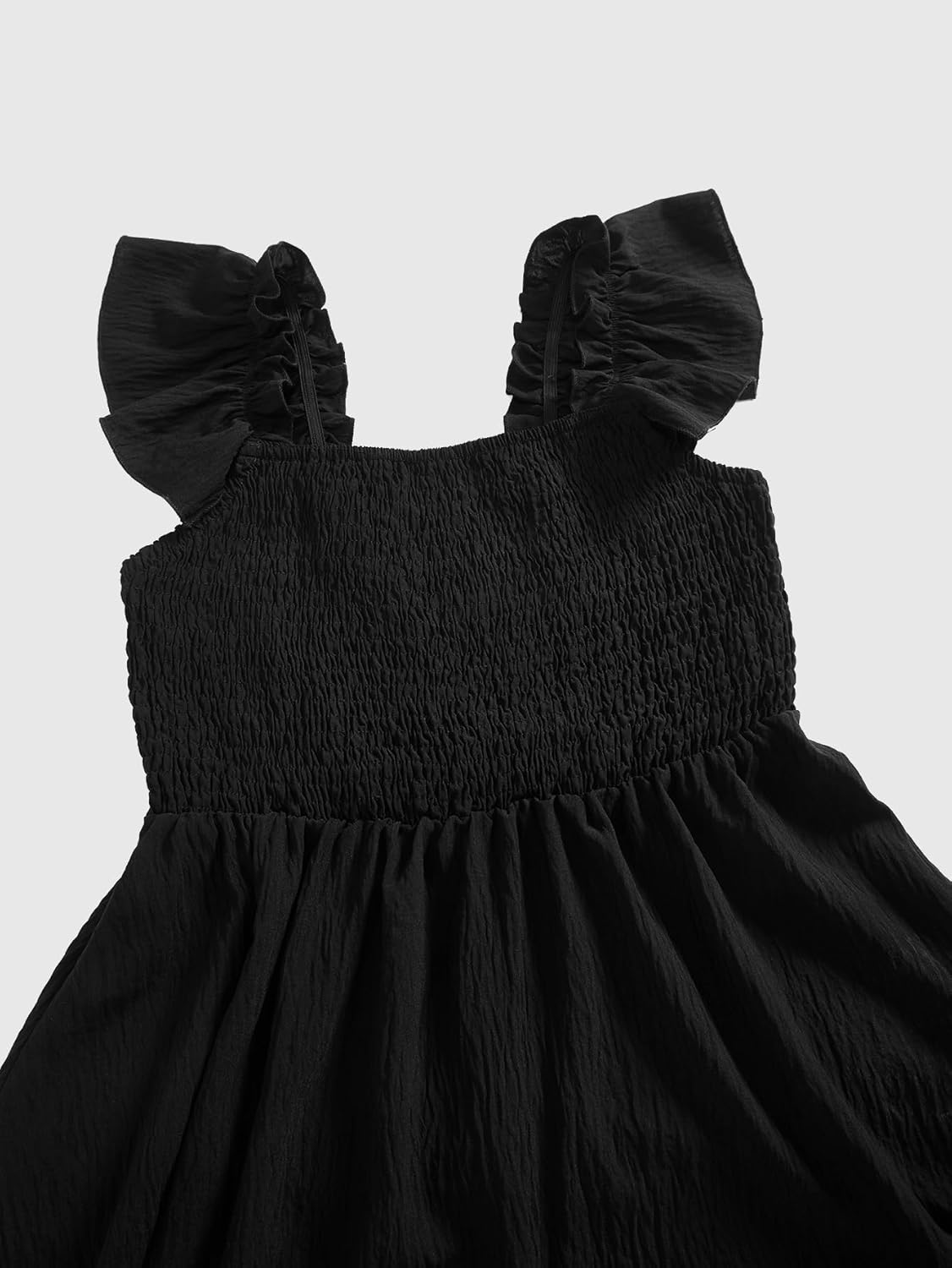 Women's Summer Ruffle Sleeve Mini Dress Cute Square Neck A Line Flowy Casual Dresses - Image 3