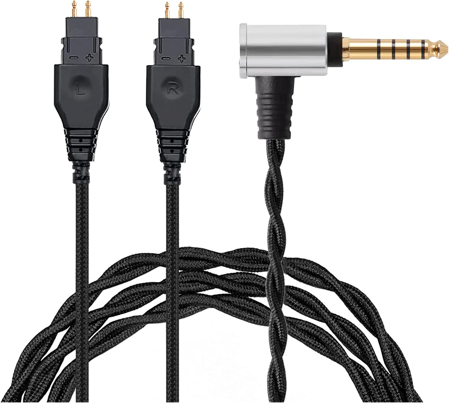 HD600 Balanced Audiophile Cable,6N High Purity Oxygen Free Copper(OFC) Wired Earphone Cords,Soft Cotton Yarn Cover Compatible with HD660S HD650 Headphones for Musicians 4.4mm Plug 4.9ft