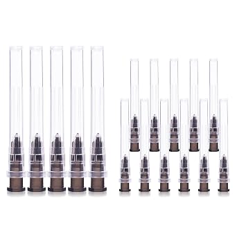 JIBENGAO 22 Gauge Needle 22g 25mm, 100Pcs Individually Wrapped Lab Needles