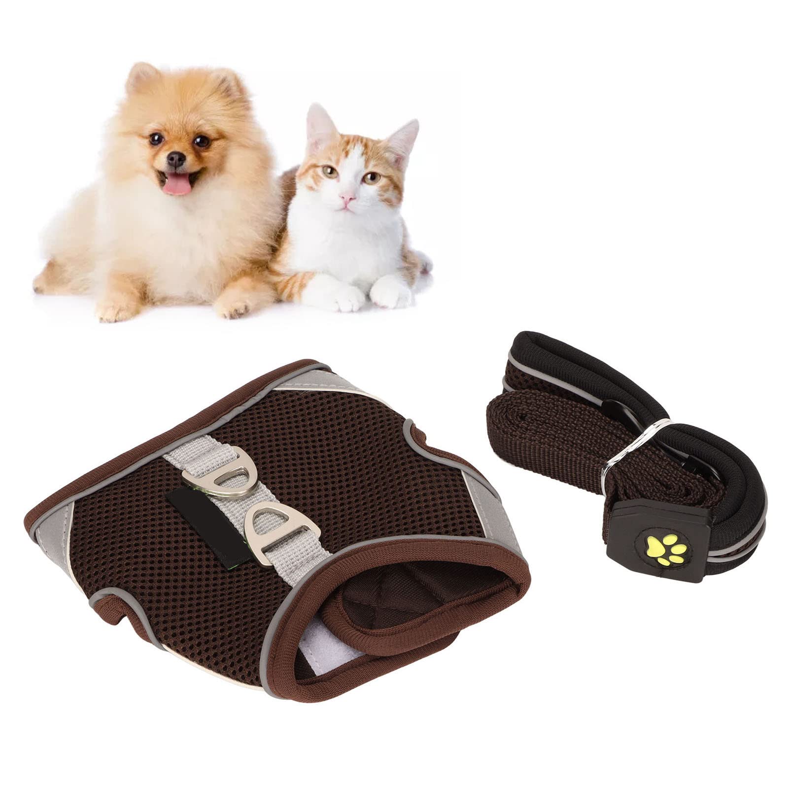 Gilet Con Guinzaglio Per Gatti - Imbracatura Regolabile Taglia Unica Per Uscite Sicure - Foto 6