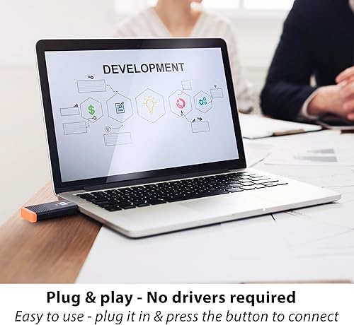 Miniatura 3 de ClearClick Present+Share Mini (Edición 4K) - Sistema de presentación inalámbrico para HDMI, portátiles, PC, teléfonos inteligentes y TV o proyector